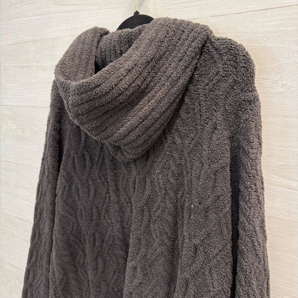 Barefoot Dreams Charcoal Grey Hooded Sweater Extra Large