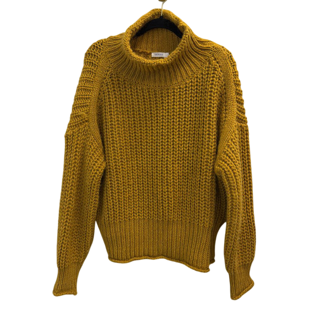 Mustard Yellow Chunky Knit Sweater Large