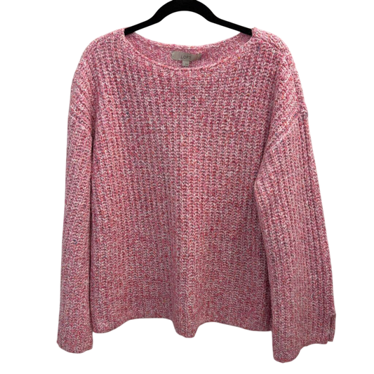 Loft Pink Knit Sweater Large