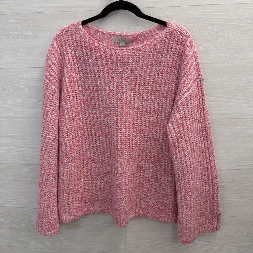 Loft Pink Knit Sweater Large