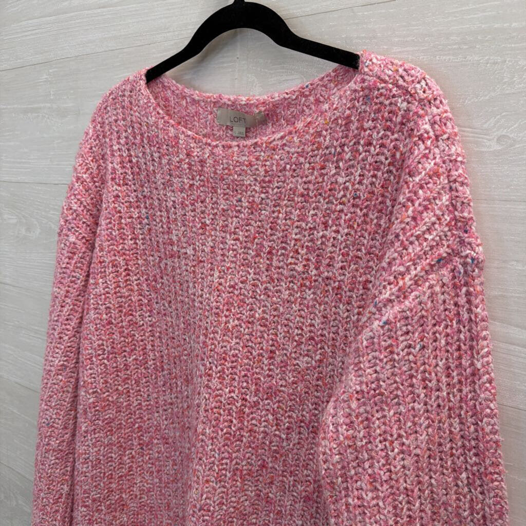 Loft Pink Knit Sweater Large