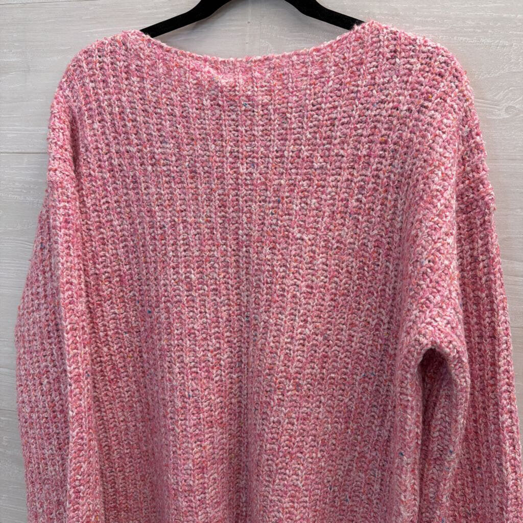 Loft Pink Knit Sweater Large