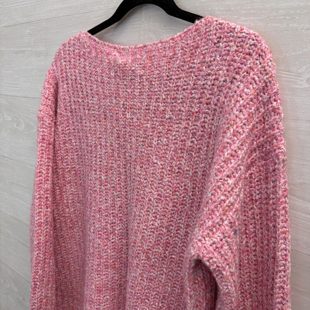 Loft Pink Knit Sweater Large