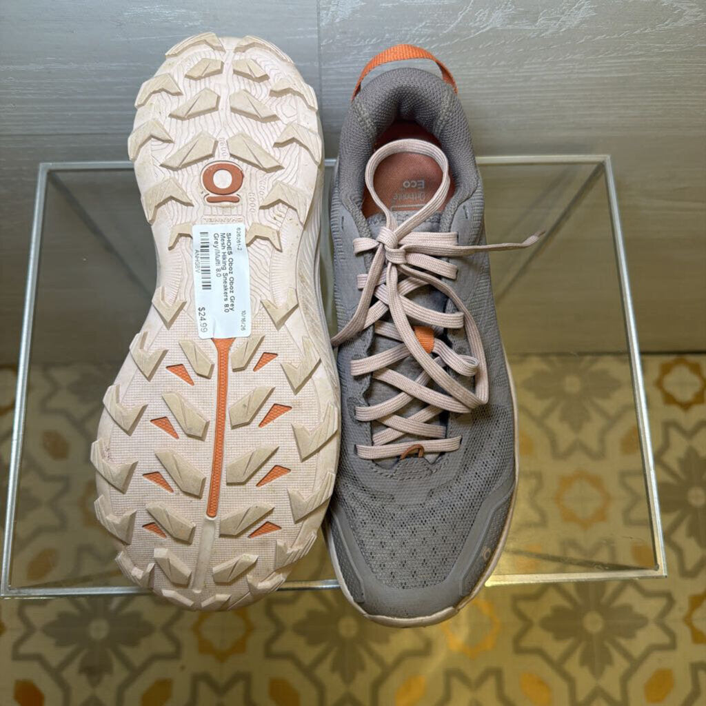 Oboz Grey Mesh Hiking Sneakers 8.0