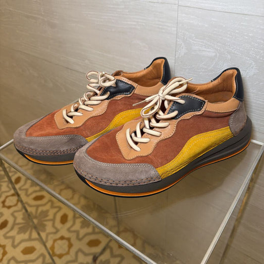 Multicolor Suede-Look Sneaker