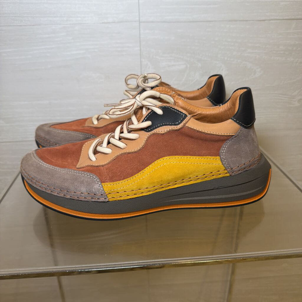 Multicolor Suede-Look Sneaker