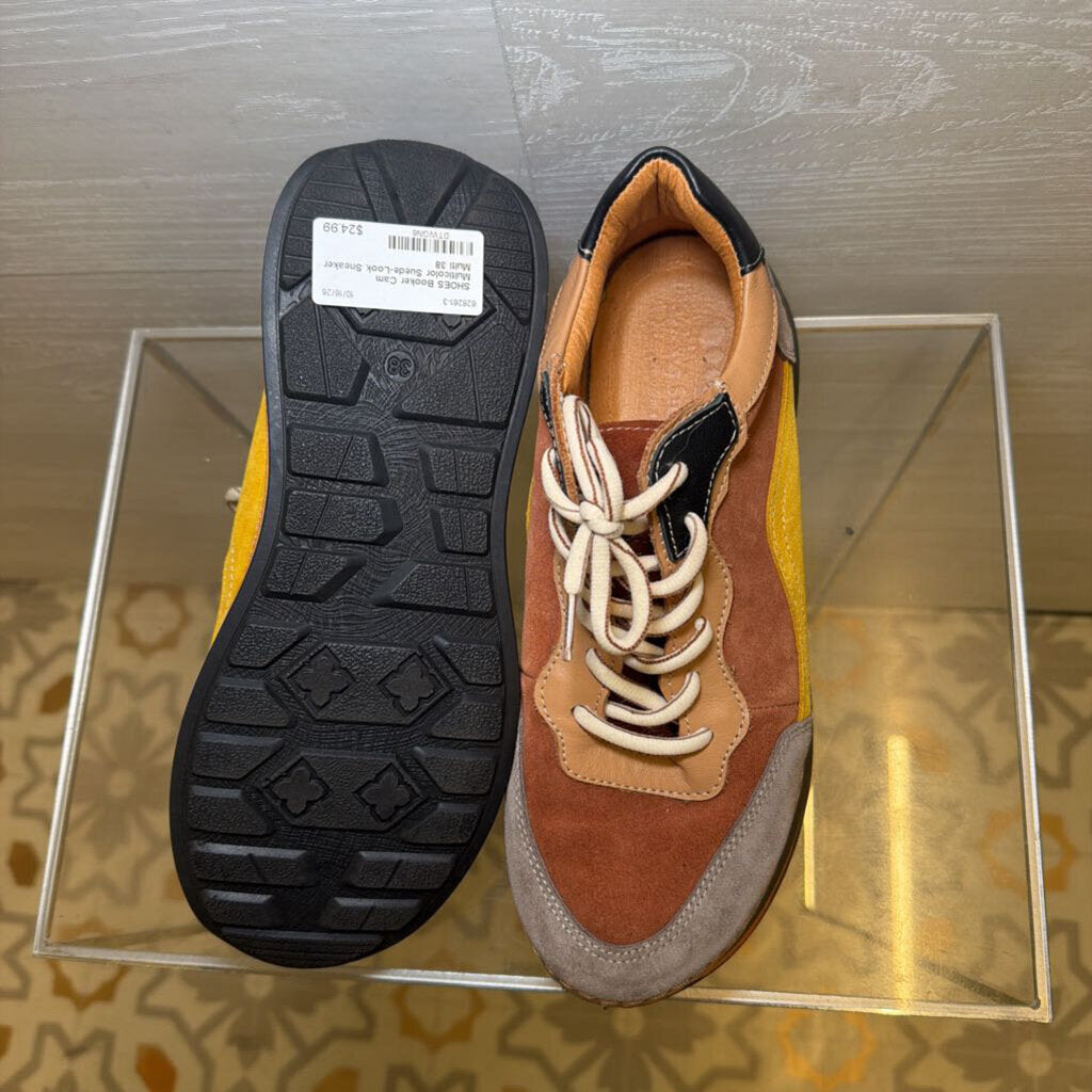 Multicolor Suede-Look Sneaker