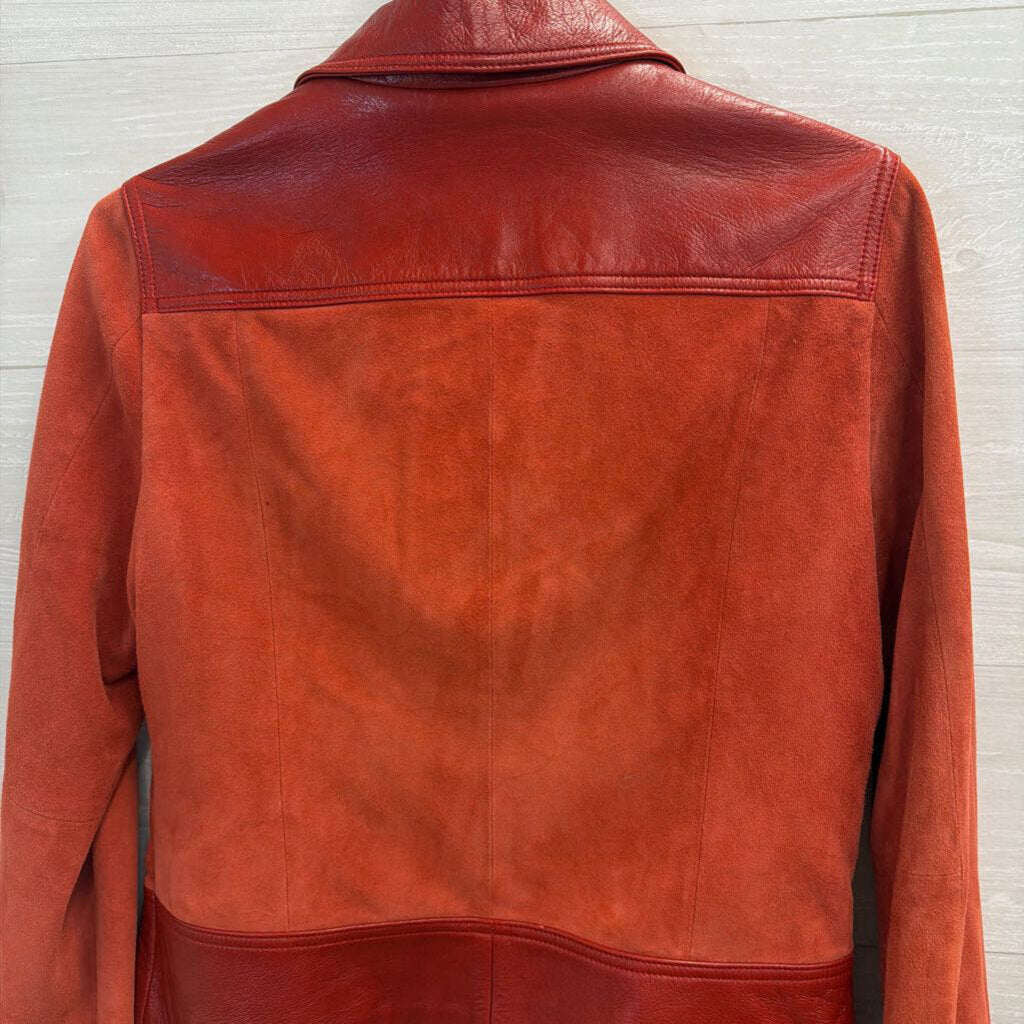 Doncaster Red-Orange Suede and Leather Jacket 8