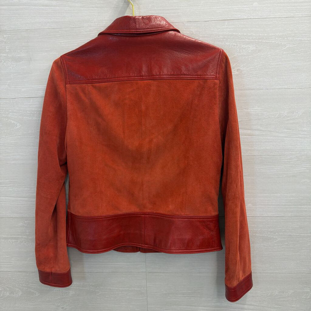 Doncaster Red-Orange Suede and Leather Jacket 8