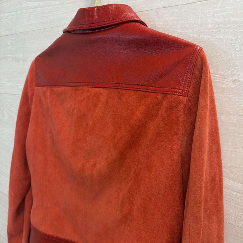 Doncaster Red-Orange Suede and Leather Jacket 8