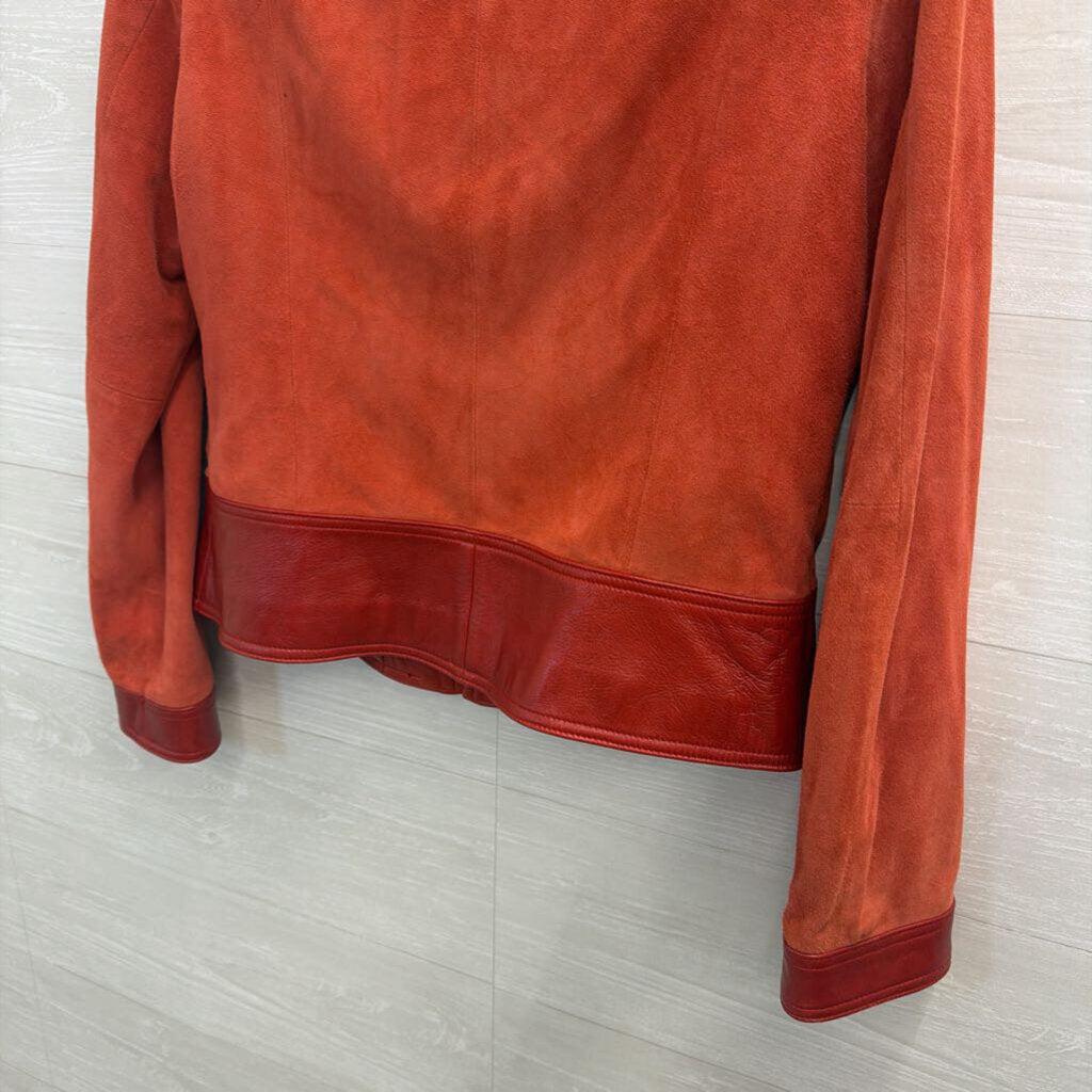 Doncaster Red-Orange Suede and Leather Jacket 8