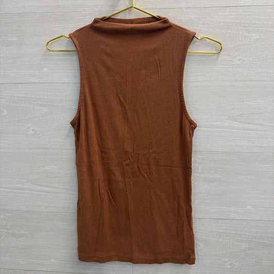 Brown Mock Neck Tank Top Small