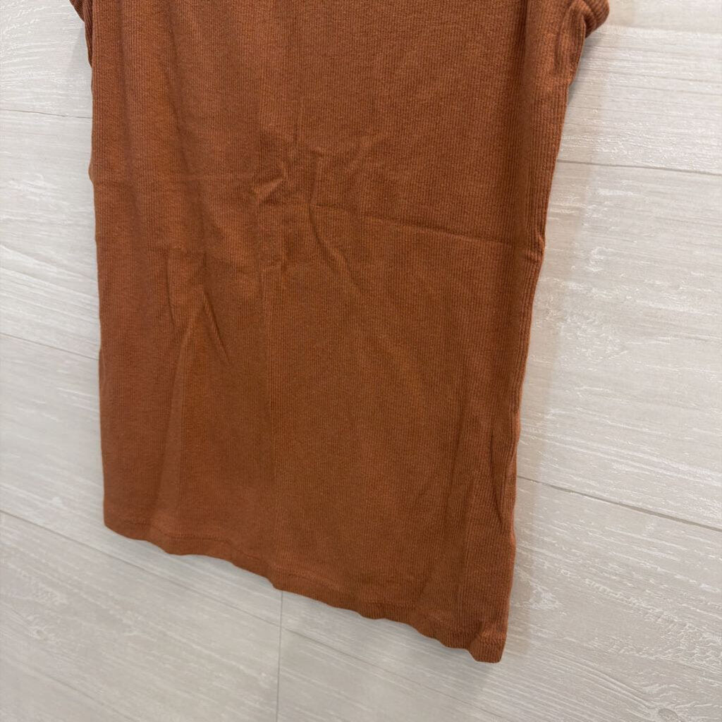Brown Mock Neck Tank Top Small