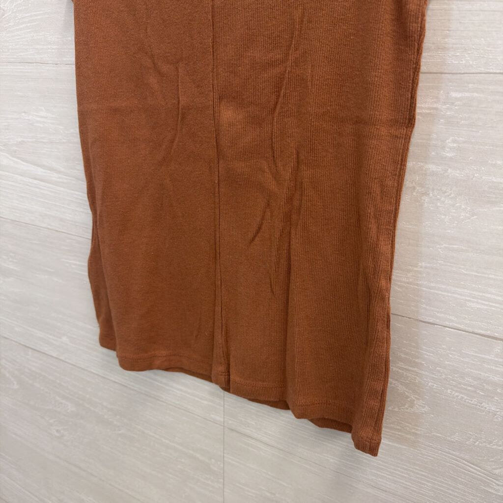 Brown Mock Neck Tank Top Small