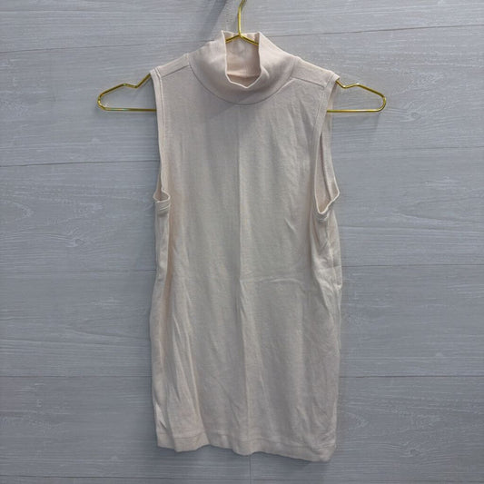 Cream Mock Neck Tank Top Small