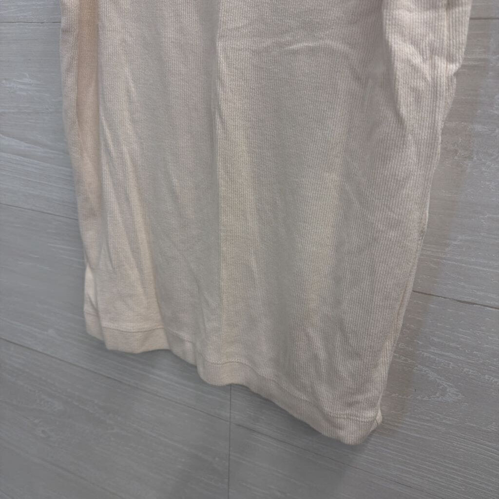 Cream Mock Neck Tank Top Small