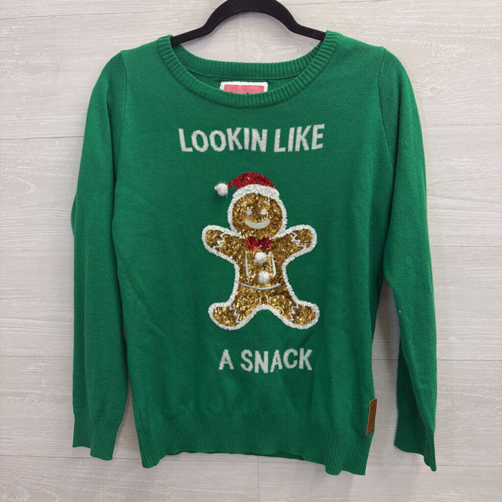 Tipsy Elves Ginger Bread Sequin Sweater Small