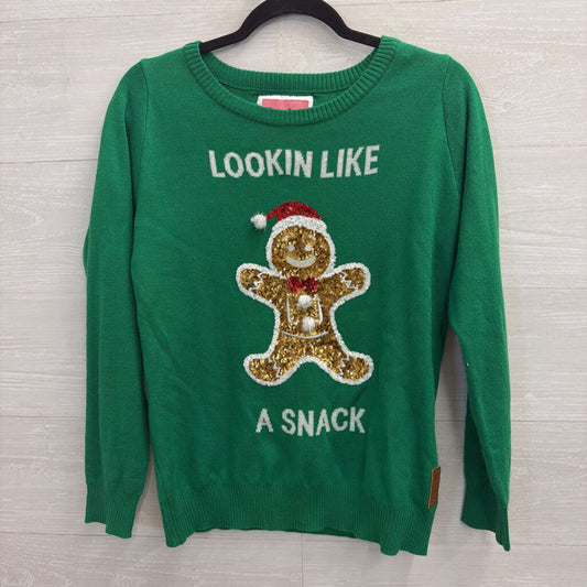 Tipsy Elves Ginger Bread Sequin Sweater Small