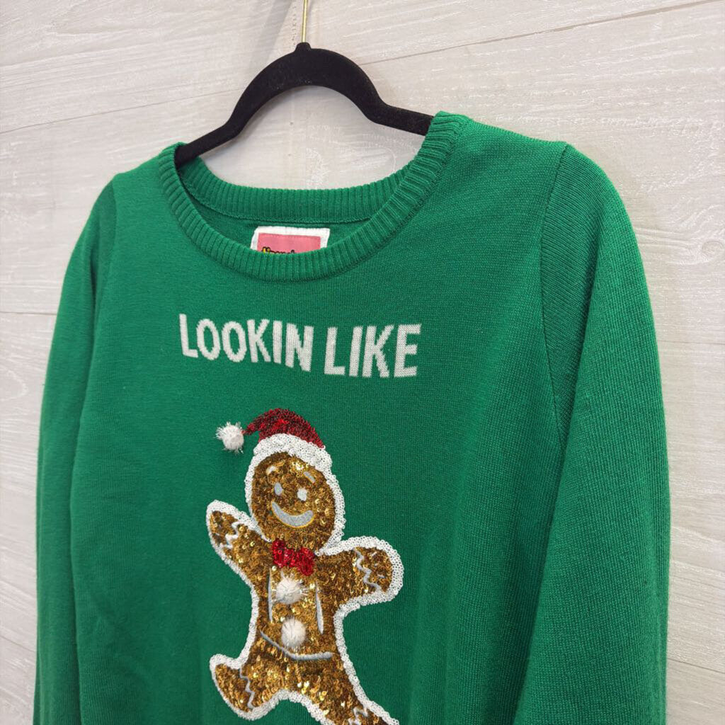 Tipsy Elves Ginger Bread Sequin Sweater Small