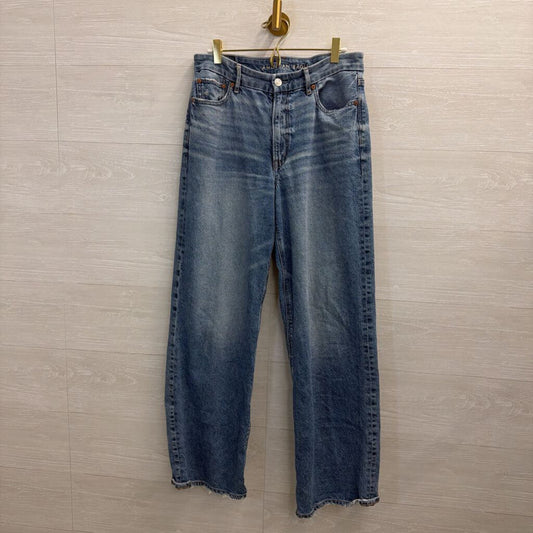 American Eagle Curvy High Rise Baggy Straight 8