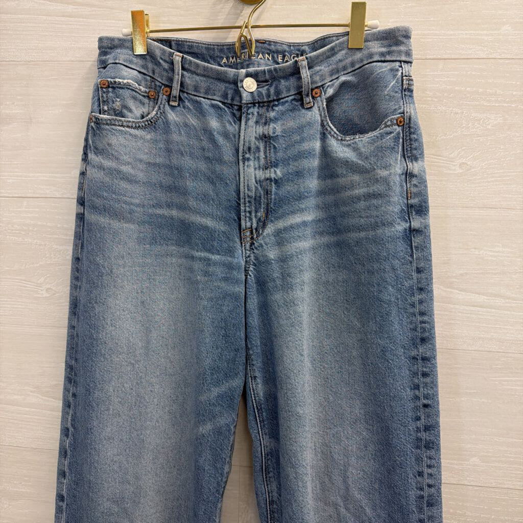 American Eagle Curvy High Rise Baggy Straight 8