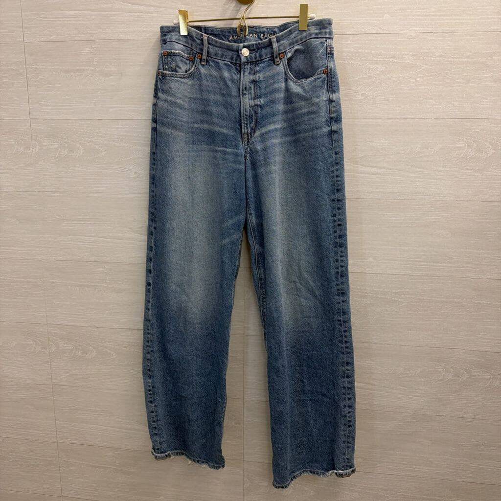 American Eagle Curvy High Rise Baggy Straight 8