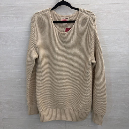 Filson Beige 100% Knit Sweater Large