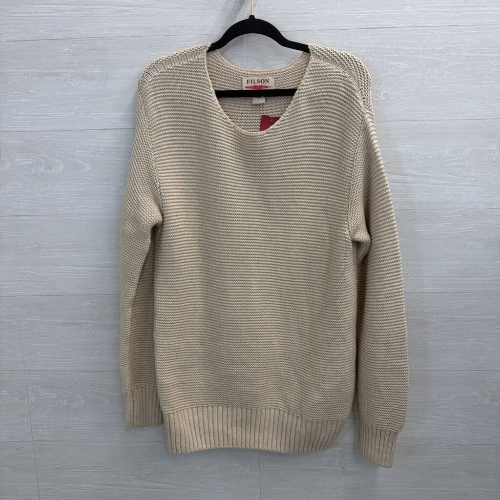 Filson Beige 100% Knit Sweater Large