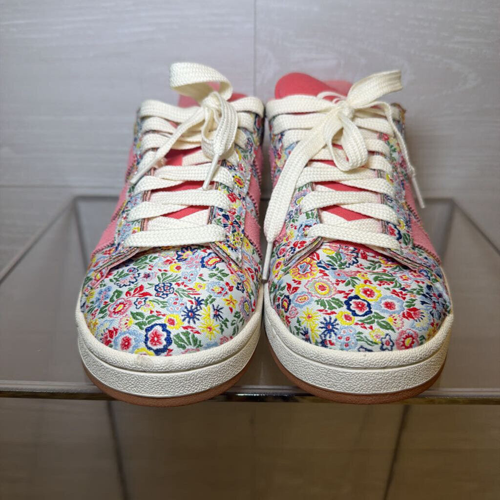 Adidas Floral Print Pink Stripe Sneakers 7.0
