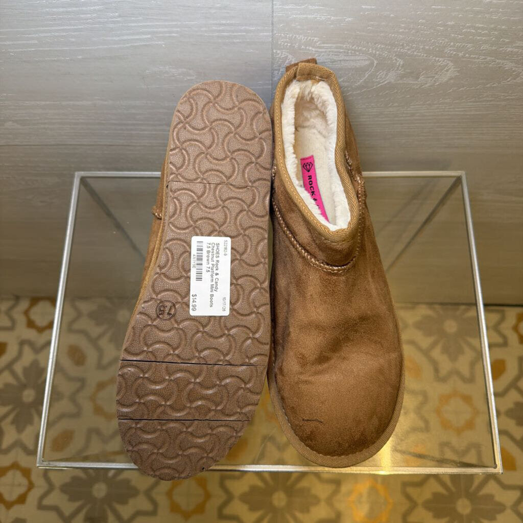 Chestnut Platform Mini Boots 7.5