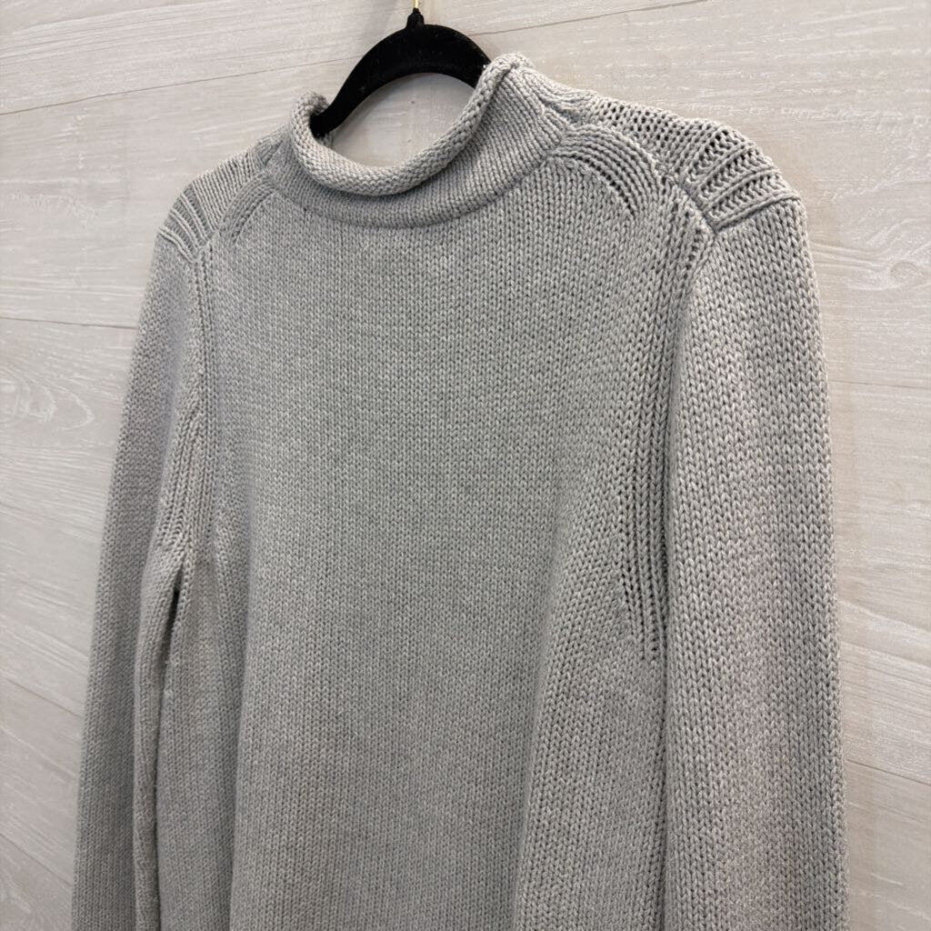 J. Crew 100% Cotton Grey Rollneck Sweater Large