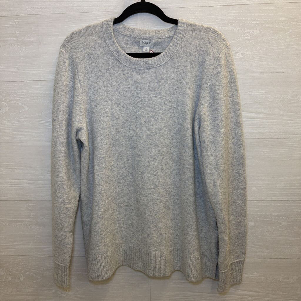 J. Crew Grey Scoop Neck Sweater Large
