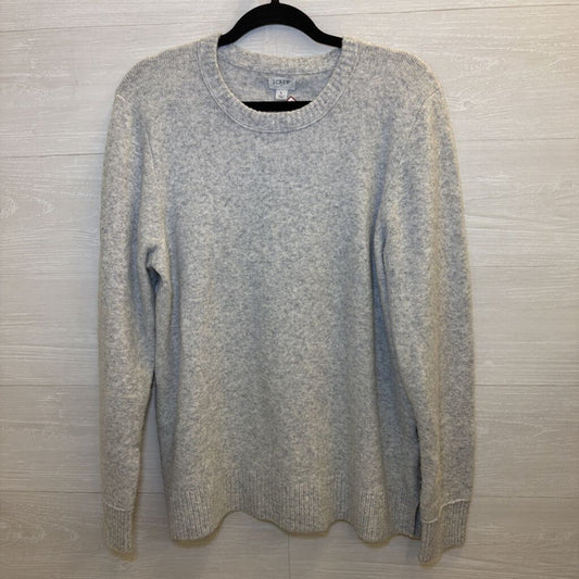 J. Crew Grey Scoop Neck Sweater Large