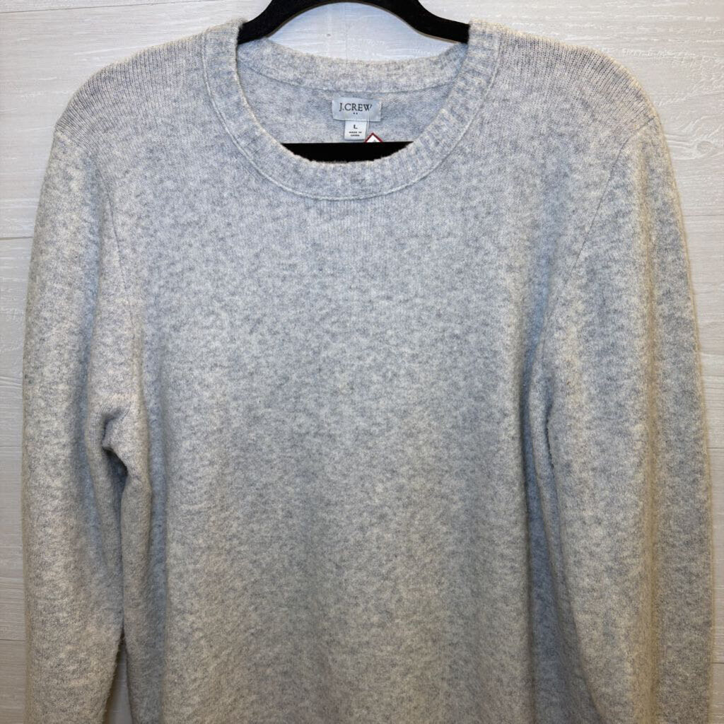J. Crew Grey Scoop Neck Sweater Large