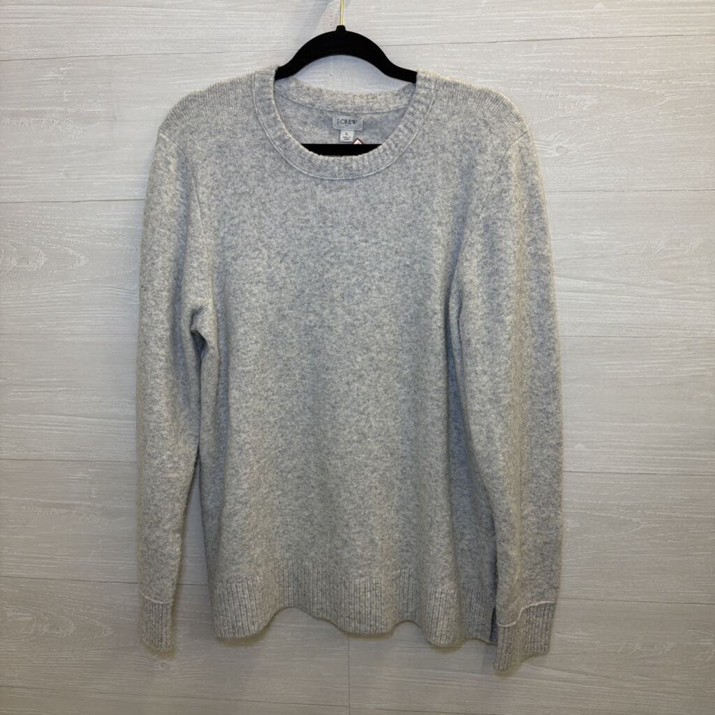 J. Crew Grey Scoop Neck Sweater Large