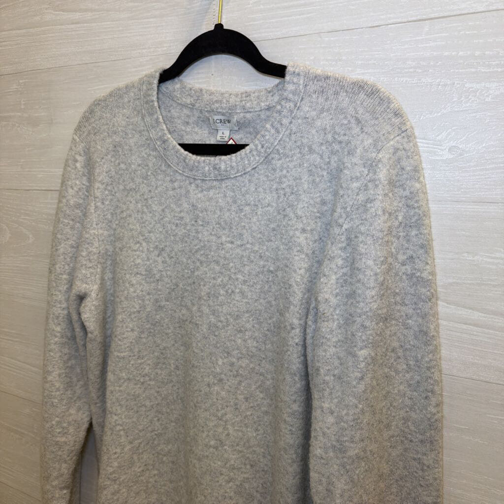 J. Crew Grey Scoop Neck Sweater Large