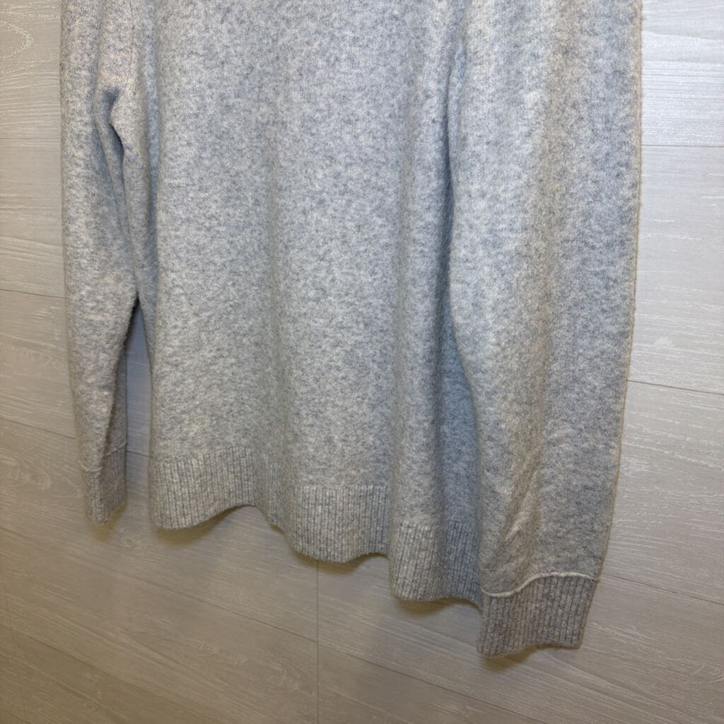 J. Crew Grey Scoop Neck Sweater Large