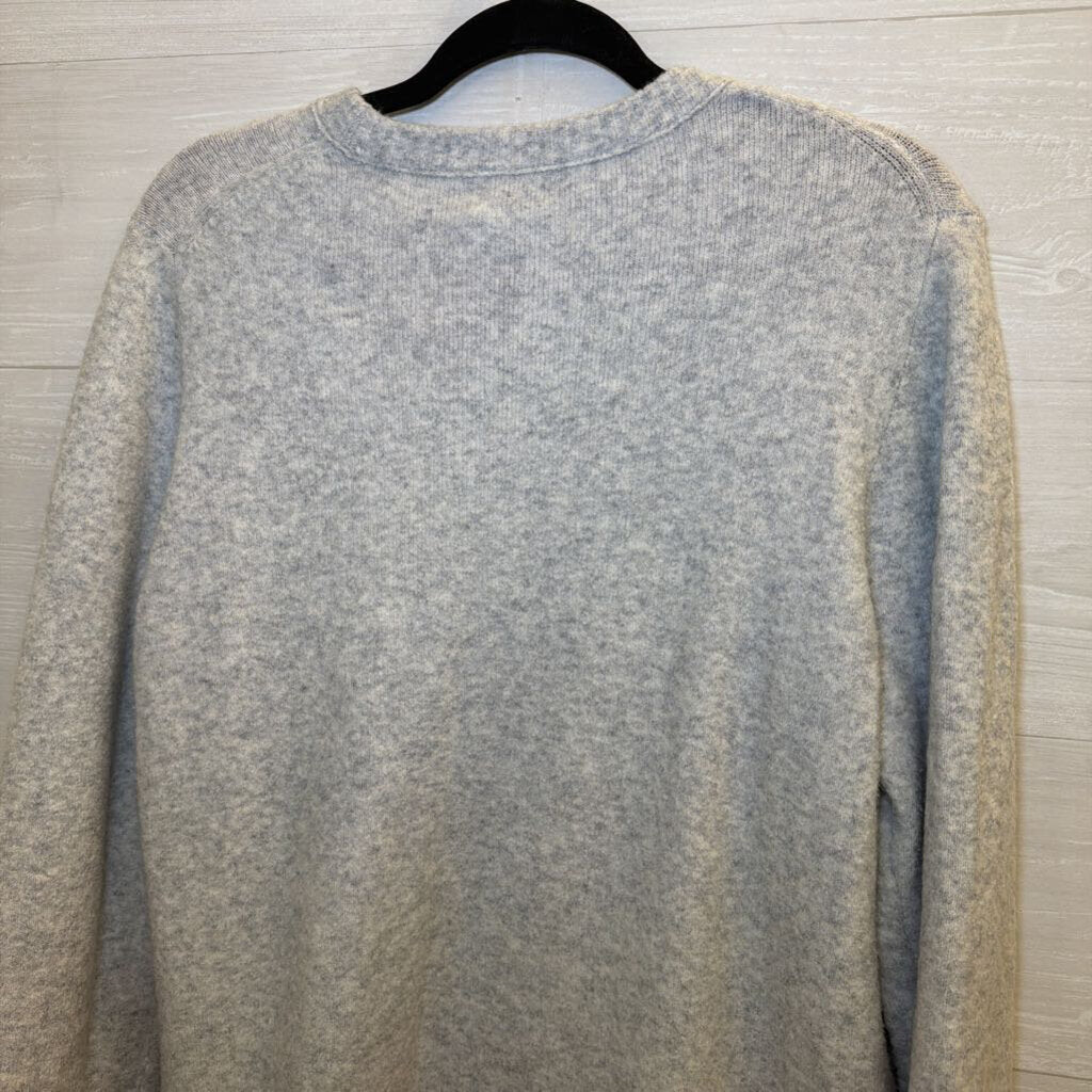 J. Crew Grey Scoop Neck Sweater Large