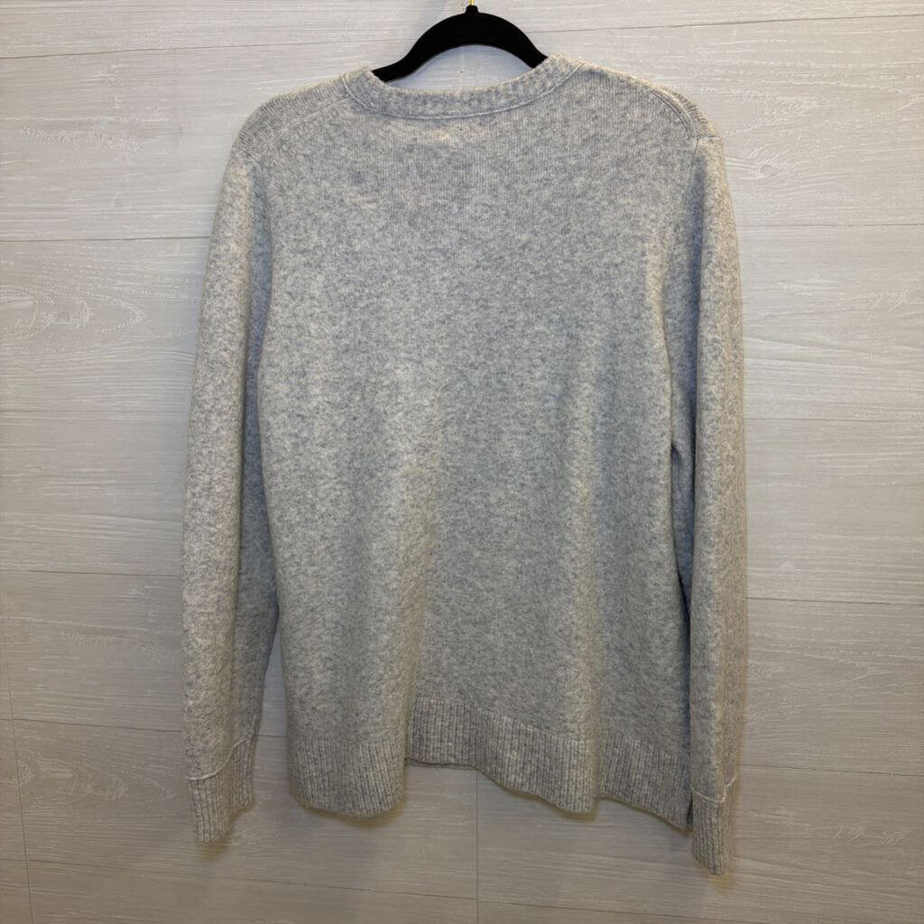 J. Crew Grey Scoop Neck Sweater Large