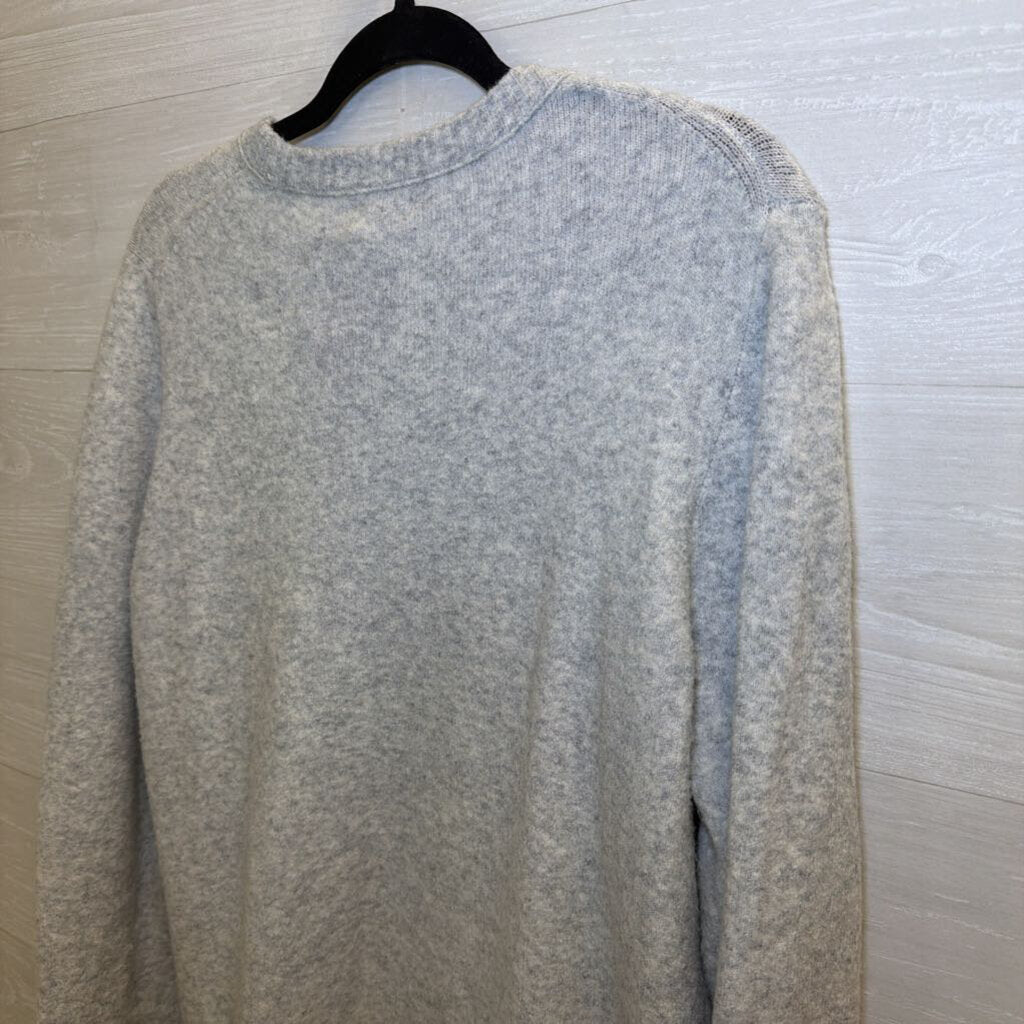 J. Crew Grey Scoop Neck Sweater Large