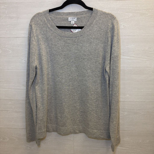 J. Crew Grey Scoop Neck Light Sweater Large