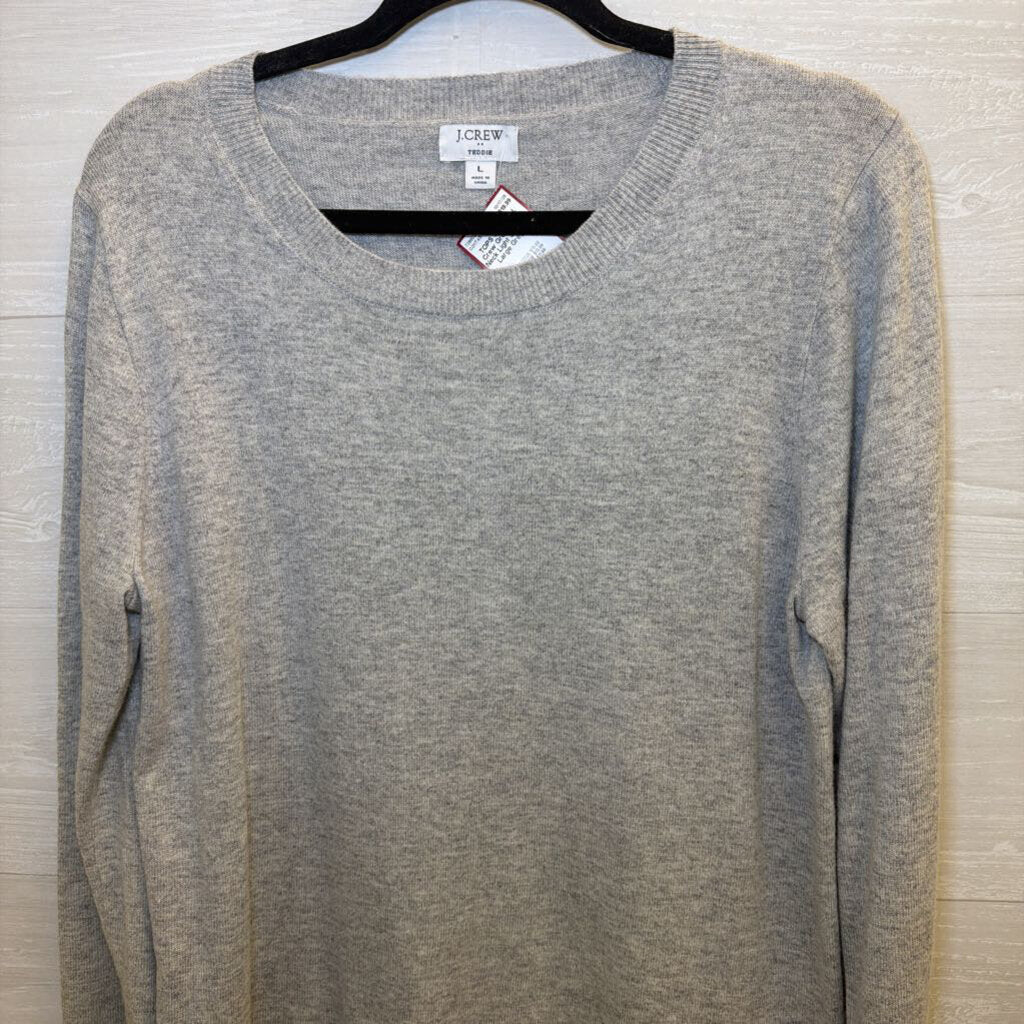 J. Crew Grey Scoop Neck Light Sweater Large