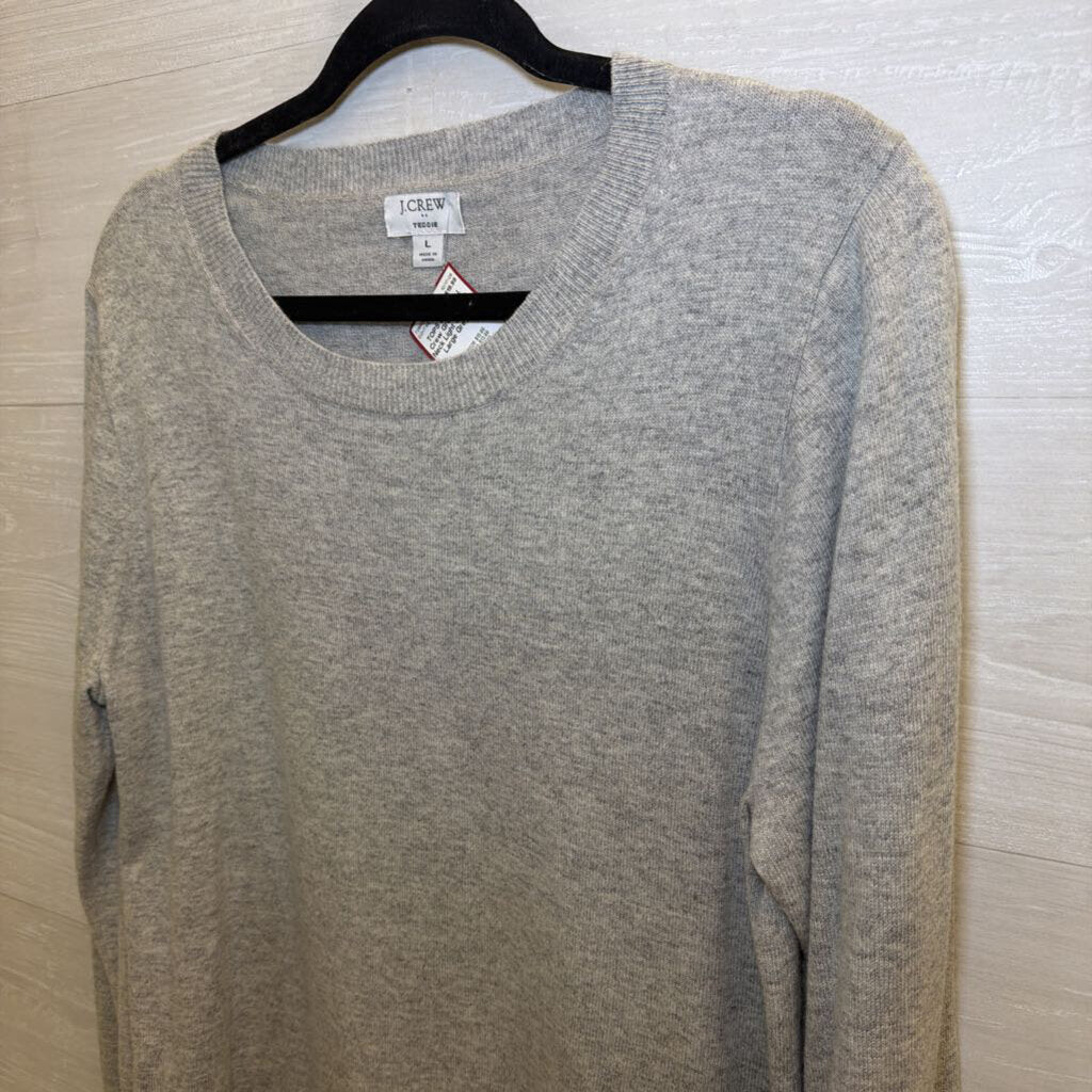 J. Crew Grey Scoop Neck Light Sweater Large
