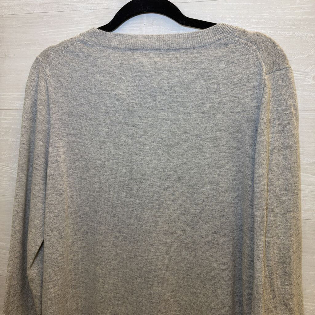 J. Crew Grey Scoop Neck Light Sweater Large