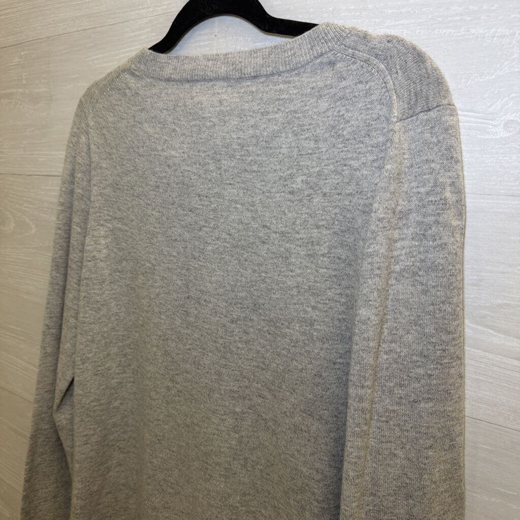 J. Crew Grey Scoop Neck Light Sweater Large