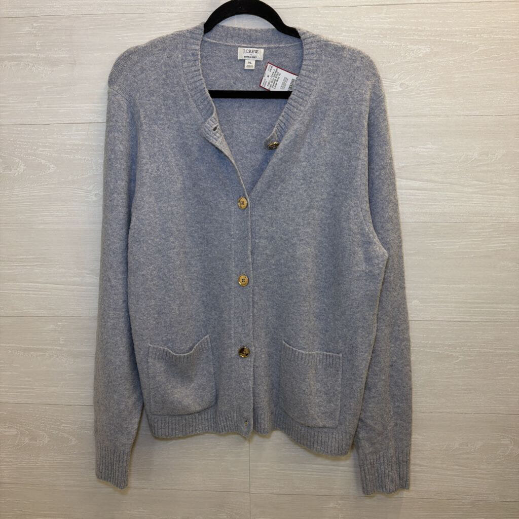 J. Crew Grey Cardigan Sweater Extra Large