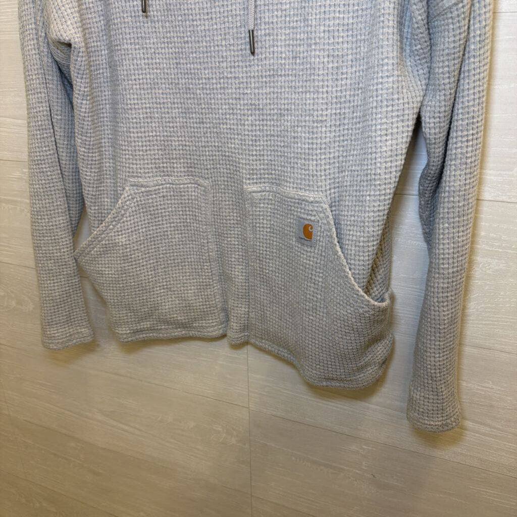 Carhartt Grey Waffle Hooded Long Sleeve Large