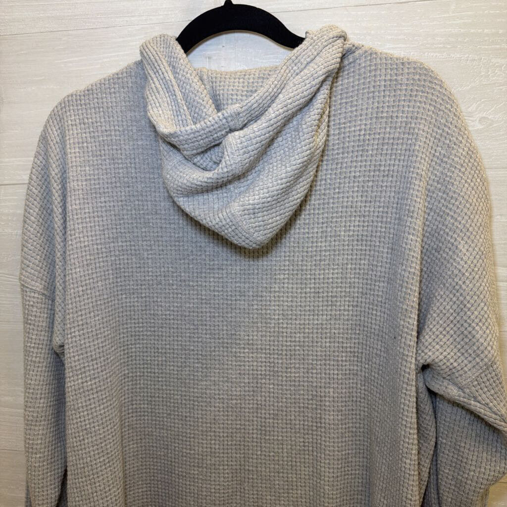 Carhartt Grey Waffle Hooded Long Sleeve Large