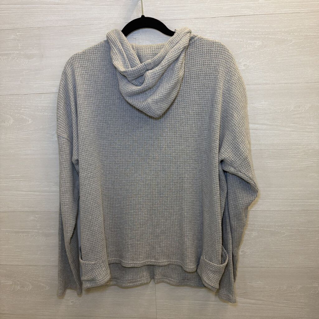 Carhartt Grey Waffle Hooded Long Sleeve Large