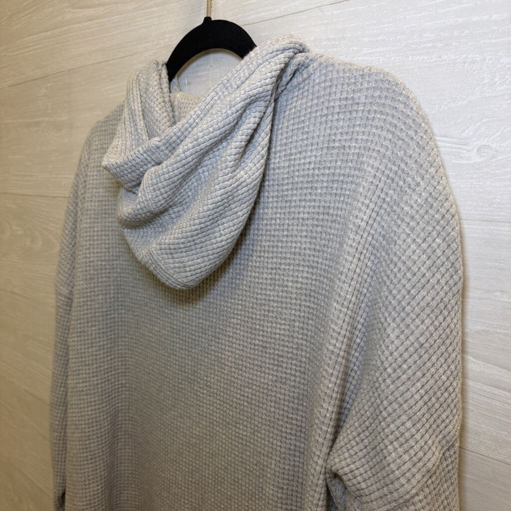 Carhartt Grey Waffle Hooded Long Sleeve Large